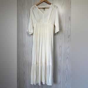 Knox Rose Ivory/Cream Peasant Dress - Size S